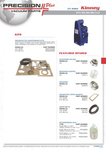Major Maintenance Kit, Kinney, Rotary Piston, KTC90, KTC112 , Part# 80948200BM