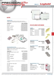 Major Repair Kit with XL Vanes, Alcatel/Adixen, Chemical Series, Pascal, 2010C, 2010CP, Part# 65609XL
